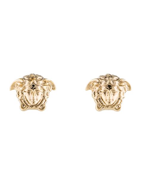 versace stud earrings|real gold versace earrings.